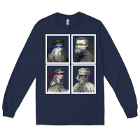 Navy Ninja Artists Leonardo Donatello Raphael Michelangelo Parody Renaissan Long Sleeve Tee - trangStudio