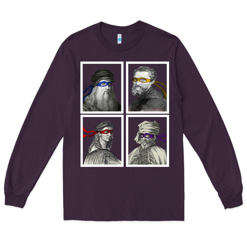 Ninja Artists Leonardo Donatello Raphael Michelangelo Parody Renaissan Long Sleeve Tee by trangStudio | Teevron