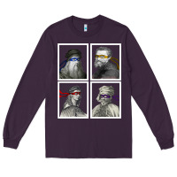 Plum Ninja Artists Leonardo Donatello Raphael Michelangelo Parody Renaissan Long Sleeve Tee - trangStudio