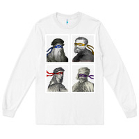 White Ninja Artists Leonardo Donatello Raphael Michelangelo Parody Renaissan Long Sleeve Tee - trangStudio