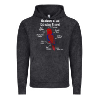 Vintage Black Anatomy of a female Eclectus Parrot Vintage Hoodie - trangStudio