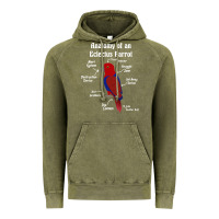 Vintage Olive Anatomy of a female Eclectus Parrot Vintage Hoodie - trangStudio