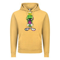 Vintage Mustard Marvin The Martian Glitch Vintage Hoodie - trangStudio