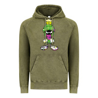 Vintage Olive Marvin The Martian Glitch Vintage Hoodie - trangStudio