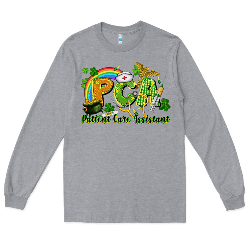 Pca Patient Care Assistant St. Patrick's Day Long Sleeve Tee by CowGirlArtShop | Teevron