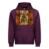 Mauve Wine first in last out firefighter Urban Hoodie - AdoDesignShop