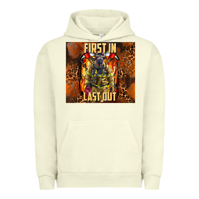 First In Last Out Firefighter Urban Hoodie by AdoDesignShop | Teevron