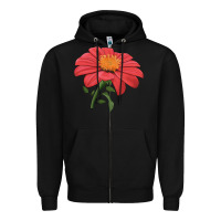Black del sol sunflower Zipper Hoodie - LillyAllenDesigns