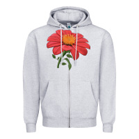 Heather Grey del sol sunflower Zipper Hoodie - LillyAllenDesigns