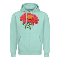 Seafoam del sol sunflower Zipper Hoodie - LillyAllenDesigns