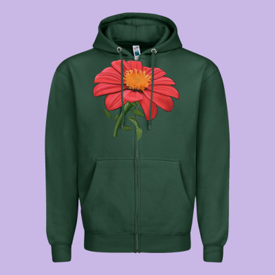 Del Sol Sunflower Zipper Hoodie Designed By Lillyallendesigns