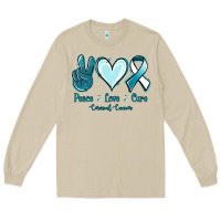 Mushroom Peace Love Cure Cervical Cancer Long Sleeve Tee - Jasminsmagicworld