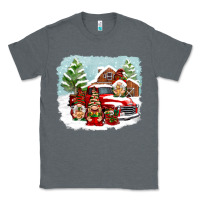 Charcoal Heather Christmas gnomes with red truck Classic Tee - NancyCooperArtShop