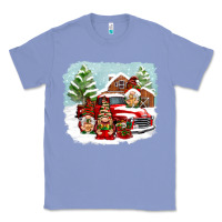 Colony Blue Christmas gnomes with red truck Classic Tee - NancyCooperArtShop