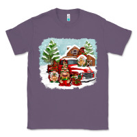Lavender Christmas gnomes with red truck Classic Tee - NancyCooperArtShop