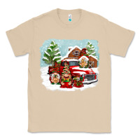 Mushroom Christmas gnomes with red truck Classic Tee - NancyCooperArtShop