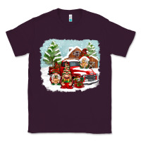 Plum Christmas gnomes with red truck Classic Tee - NancyCooperArtShop