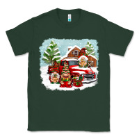 Sports Green Christmas gnomes with red truck Classic Tee - NancyCooperArtShop