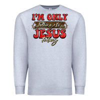 Heather Grey i'm only talking to jesus today christmas Premium Sweatshirt - BarkalooDesign