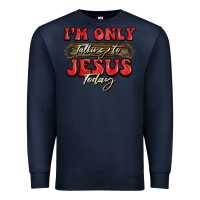 Navy i'm only talking to jesus today christmas Premium Sweatshirt - BarkalooDesign
