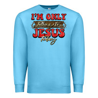 Ocean Blue i'm only talking to jesus today christmas Premium Sweatshirt - BarkalooDesign