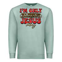 Seafoam i'm only talking to jesus today christmas Premium Sweatshirt - BarkalooDesign