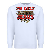 White i'm only talking to jesus today christmas Premium Sweatshirt - BarkalooDesign