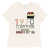Bone Vintage 1970 Limited Edition 50 Years Of Being Awe Ladies Tee - Bettercallsaul
