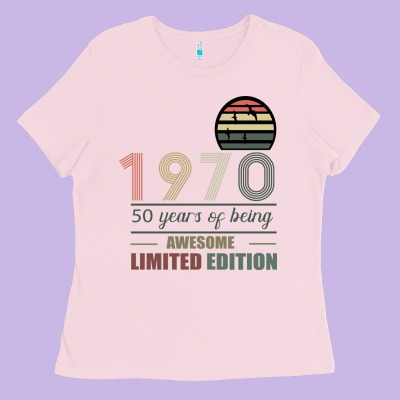 Vintage 1970 Limited Edition 50 Years Of Being Awe Ladies Tee Designed By Bettercallsaul