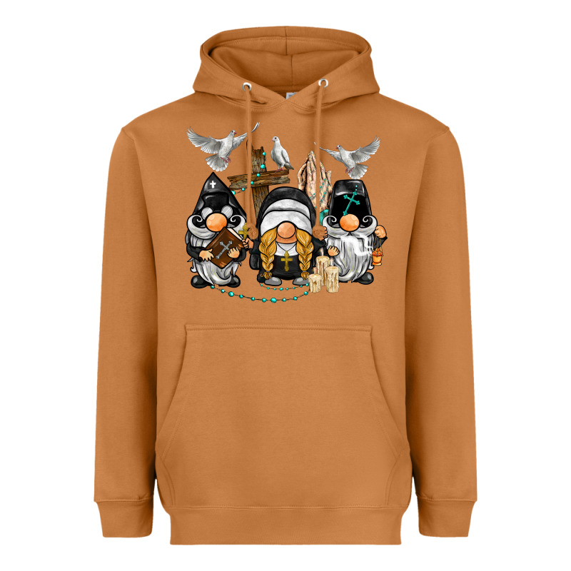 Pastor Nun Religious Gnome Heavyweight Hoodie by BarkalooDesign | Teevron
