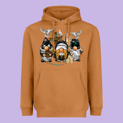 Pastor Nun Religious Gnome Heavyweight Hoodie Designed By Barkaloodesign