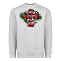 Heather Grey Jesus is the Reason For The Season Heavyweight Sweatshirt - CowhideDigitalArt
