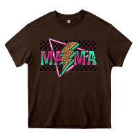 Chocolate Brown mama techno lightning bolt Heavy Core Tee - Jasminsmagicworld