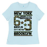 Baby Blue Newyork Brooklyn Ladies Tee - Bettercallsaul