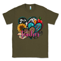 Army Green teacher hearts Classic Tee - Jasminsmagicworld