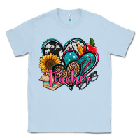 Dusty Blue teacher hearts Classic Tee - Jasminsmagicworld