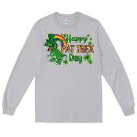 Moon Dust St. Patrick's Happy Pat T-Rex Day with rainbow Long Sleeve Tee - HowdyJamesFarm