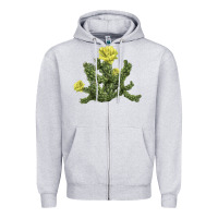 Heather Grey whipple cholla cactus Zipper Hoodie - LillyAllenDesigns