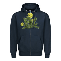 Navy whipple cholla cactus Zipper Hoodie - LillyAllenDesigns