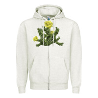 Oatmeal Heather whipple cholla cactus Zipper Hoodie - LillyAllenDesigns