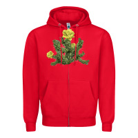 Red whipple cholla cactus Zipper Hoodie - LillyAllenDesigns