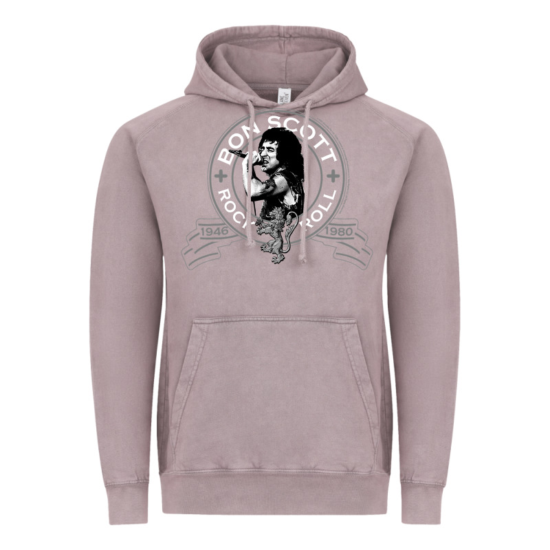 Bon Scott Rock N' Roll Lion Shield Vintage Hoodie by trangStudio | Teevron