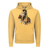 Vintage Mustard Midilli little Cowboy kid rodeo Vintage Hoodie - HowdyJamesFarm