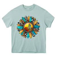 Sunset Sunflower Heavy Core Tee | Teevron
