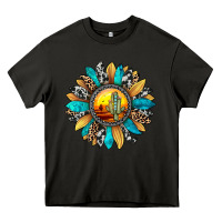 Asphalt sunset sunflower Heavy Core Tee - JahusDesignShop