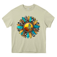 Mossy sunset sunflower Heavy Core Tee - JahusDesignShop