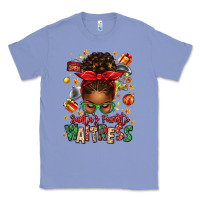 Colony Blue santa's favorite waitress messy bun Classic Tee - texasbilliewilder
