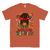 Copper santa's favorite waitress messy bun Classic Tee - texasbilliewilder