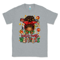 Heather Grey santa's favorite waitress messy bun Classic Tee - texasbilliewilder
