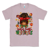 Lilac santa's favorite waitress messy bun Classic Tee - texasbilliewilder